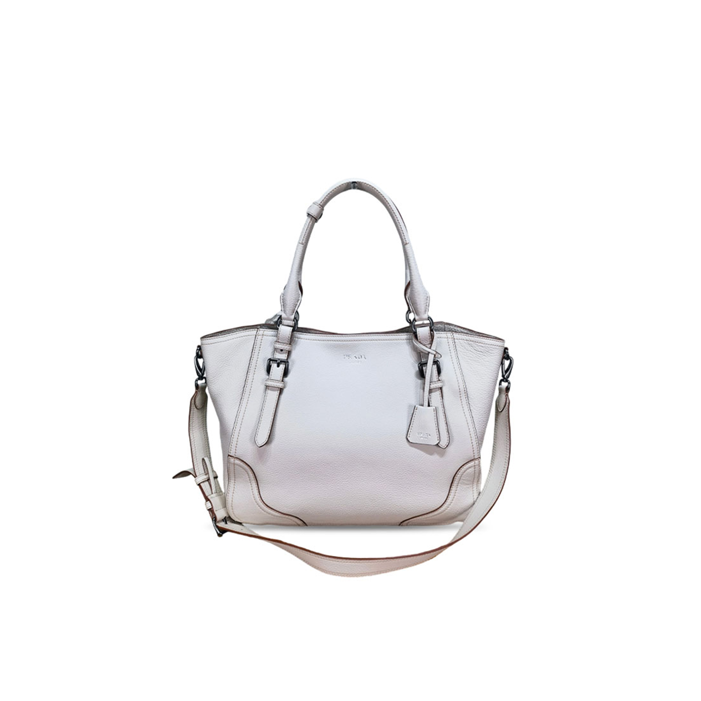 PRADA LARGE LEATHER TOTE BAG 1BG602 (38*32*14cm)